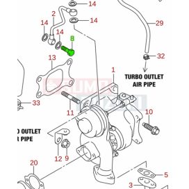   Suzuki VItara, SX4 S-Cross turbó olajcső csavar 13948-86P00