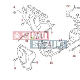   Suzuki Swift SF416-3,SF416-4 (1,6) Exhaust Pipe Gasket (Original Suzuki )14140-64B03