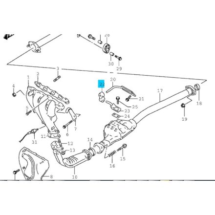 Suzuki Swift Sedan, Swift 2005-2016, Splash Gumový popruh pre výfuk 14281-71C01