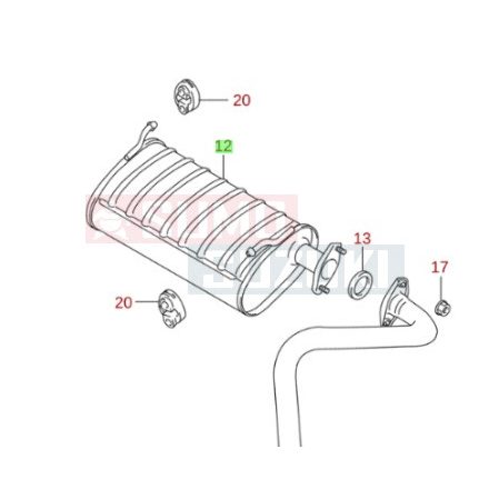 Suzuki Jimny hátsó kipufogó dob 14300-81A11