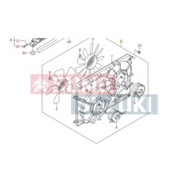   Suzuki Vitara 2015->,SX4/S-Cross 2016-> 1,0,1,4 Engine Cooling Fan Assy 17100-60R00