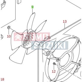 Suzuki Swift ventillátor lapát 17111-63J00