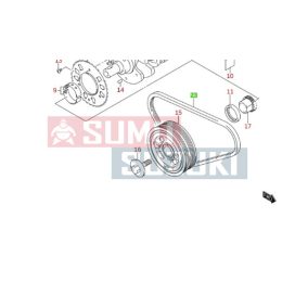   Suzuki Swift 1,6 Hosszbordás generátor szíj (GYÁRI) 17521-64J00