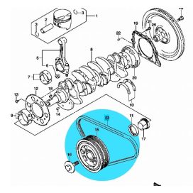 Suzuki generátor vízpumpa szíj (GATES) 17521-64J00