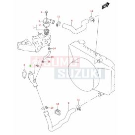 Suzuki Carry hűtővízcső gyári 17550-77X50