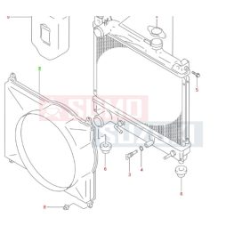   Suzuki Grand Vitara SQ420V hűtőventillátor keret 17761-77EA0