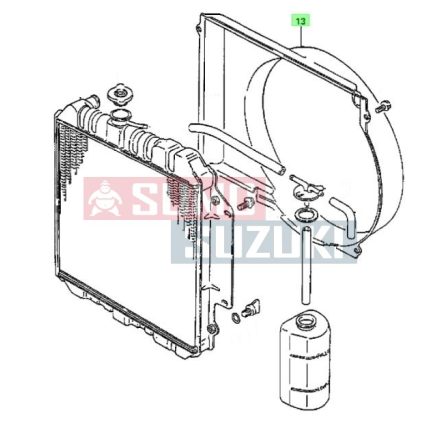 Suzuki Samurai ventillátor ház 1,3 japán alváz 17761-83000