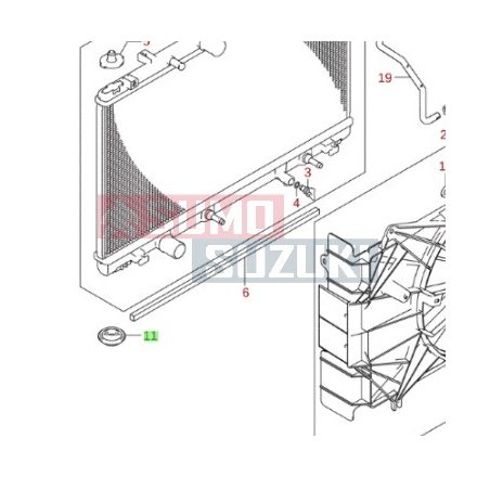 Suzuki Vitara hűtőtartó gumipogácsa  gyári 17878-54LA0-E
