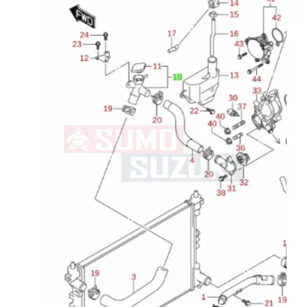 Suzuki Vitara, SX4/S-Cross hűtőfolyadék betöltő gyári 17910-56P00