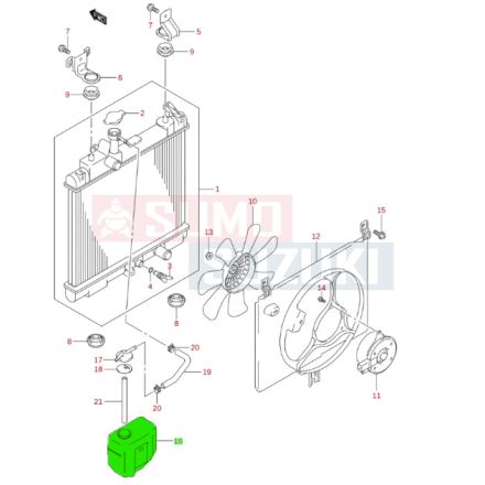 Suzuki Alto 2009-től kiegyenlítő tartály 17931M68K00