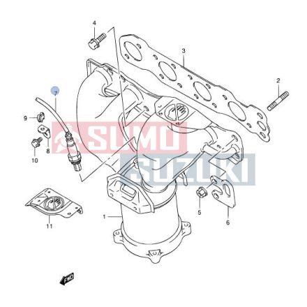 Suzuki Swift 2005-2009 és SX4 utángyártott lambdaszonda 18213-62J00, 18213-62J01 18213-79J01