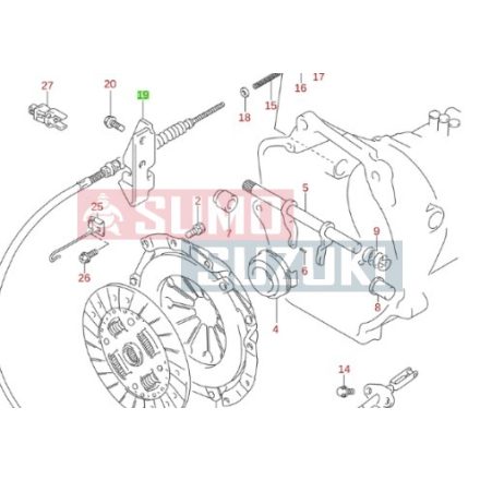 Suzuki Vitara 1,6 kuplung bowden tartó GYÁRI 23910-56B10