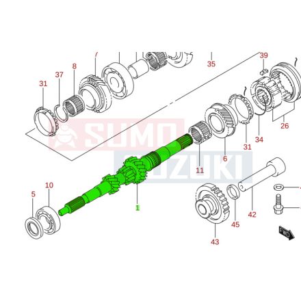 Suzuki Splash nyelestengely 24111-51K22
