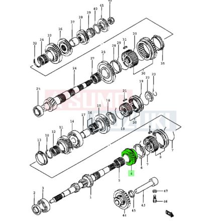 Suzuki Swift WR+ fogaskerék 3. sebesség 24230-60B10