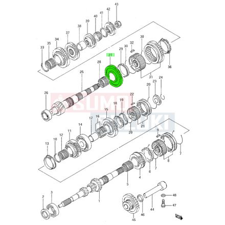 Suzuki Swift 92-03 sebváltó fogaskerék 1. sebesség 24311-63B00