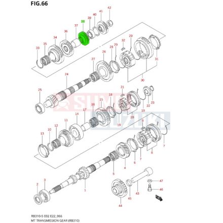 Suzuki WR+ 1.0 Sebváltó fogaskerék 4. sebesség Gyári 24341-75F20