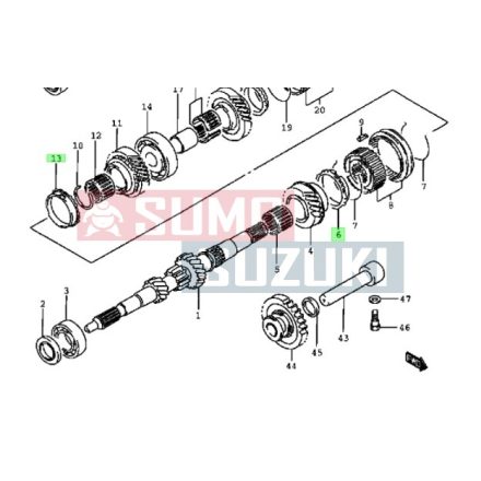 Suzuki szinkrongyűrű 1,0 1,3 (3-4 sebességhez) GYÁRI 24432-60B20