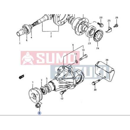 Suzuki Samurai anya diffi tengely végén 1,3 GYÁRI 27375-60A00