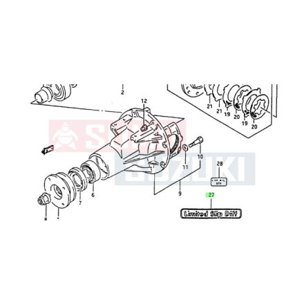 Suzuki Vitara SE413 SE419 differenciálmű embléma 27911-85C00