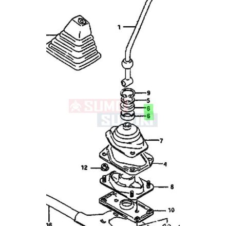 Suzuki Swift '90-03,Baleno(SY413/416) Gear Shift Control Lever Seat 28115-82000