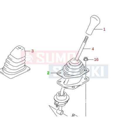 Suzuki Alto Sebváltókar gumiharang alsó kicsi 28135M76G00