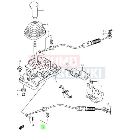 Suzuki Carry GA413 sebváltó rudazat bal 28370-76AV0