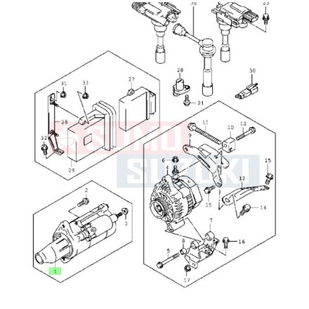 Suzuki Carry GA413 önindító 31100-77A00