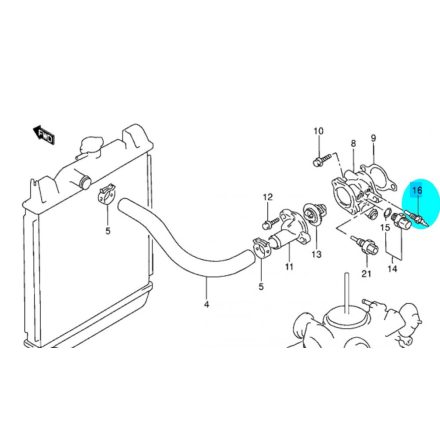 Suzuki Swift 1990-98 hőpatron hőgomba vízhőfok érzékelő, alvázszám: ...->403004-ig 34850-82012