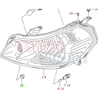 Suzuki SX4 fényszóró patent 35153-75H00