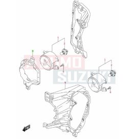   Suzuki Vitara 2018-tól ködlámpa felfogató jobb 35526-86R11