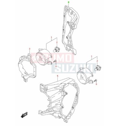 Suzuki Vitara 2018-tól nappali menetfény tartó jobb 35526-86R20