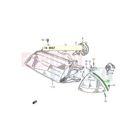   Suzuki Swift 1994-ig helyzetjelző tömítés KOITO lámpa 36117-60B10