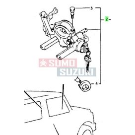 Suzuki Samurai gyújtáskapcsoló zár 37100-83880-E