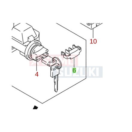 Suzuki SX4, Splash, Swift burkolat indító kulcs helyén gyári 37156-55L00
