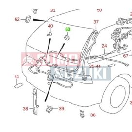   Suzuki Swift záródugó csomagtér üvegbe 3-5 ajtóshoz S-38275-60B00-E