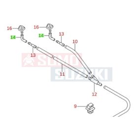   Suzuki SX4, Splash, Swift ablakmosó fúvóka csonk gyári 38496-68L50