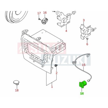 Suzuki USB csatlakozó 39105-54P00