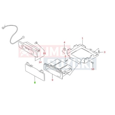 Suzuki Swift 1992-2004 rádió takaró 39161-60E20