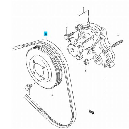 Suzuki Swift generátor szíj 3 bordás 17521-60B20