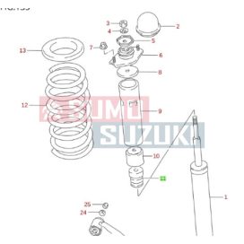   Suzuki Swift 90-03 hátsó lengéscsillapító ütközőgumi S-42251-70C00-SS