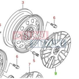   Suzuki Splash dísztárcsa 15" méretben 43250-51K50-ZPL-E