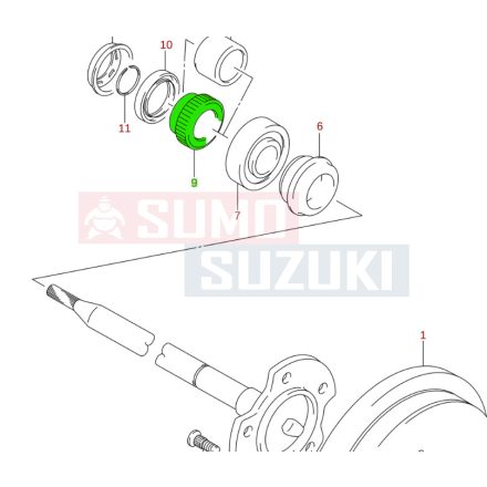 Suzuki Grand Vitara XL-7 kerák rögzítő gyűrű hátsó 43485-52D50