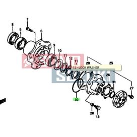 Suzuki Samurai kerékagy O gyűrű (gyári) 43838-60A00