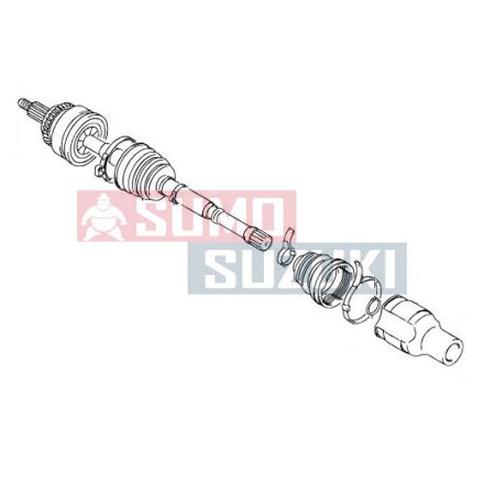 Suzuki Swift 2005 jobb komplett féltengely AUTOMATA váltóshoz 44101-62J22