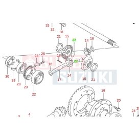   Suzuki Vitara SE416 zéger gyűrű differenciálműben 44111-65D00
