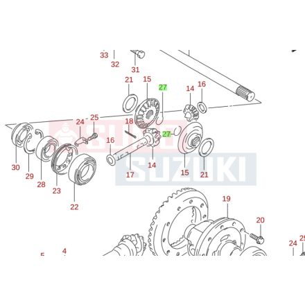 Suzuki Vitara SE416 zéger gyűrű differenciálműben 44111-65D00