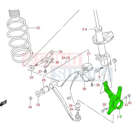 Suzuki Swift 1992-2004 csonkállvány bal első 45151-63BV0