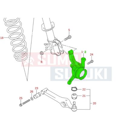 Suzuki WR+ diesel csonkállvány bal első 45151-85E50