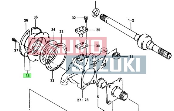 Suzuki Samurai tömítő filc féltengelynél (spirál rugóshoz) (