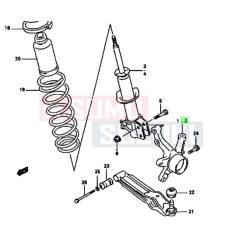 Suzuki WR+ JAPÁN csonkállvány bal első 46151-69D00